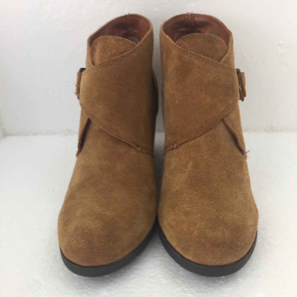 Lucky Brand Wedge Ankle Suede Boot. Brown. Sz 8.5.